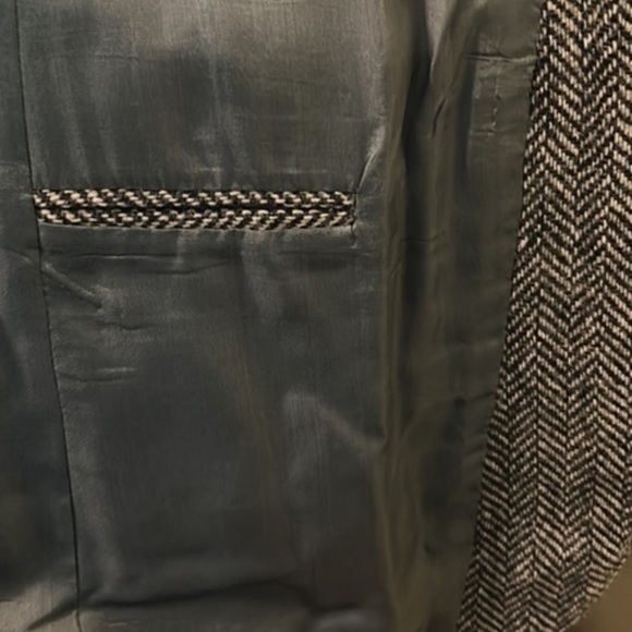 Sears Vintage Tweed Wool Jacket Grey Herringbone Blazer Sportcoat 44T‎ - Picture 11 of 14